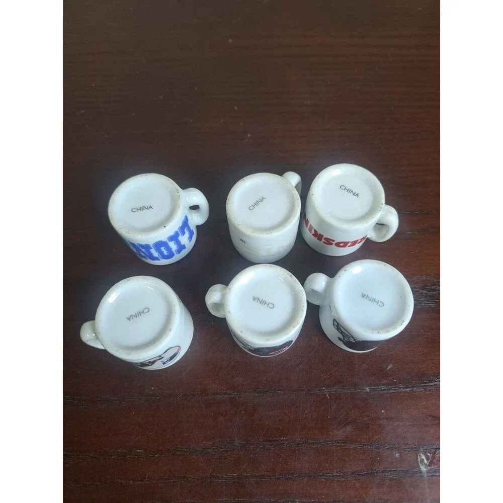 6 NFL mini Bubblegum Machine Mugs Patriots, Bears, Saints, Lions, Redskins,...